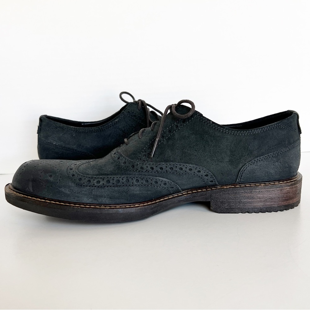 ✖️SOLD✖️•ECCO• NWOB Kenton Oxford Tie Dress Shoe in Black Oiled Suede - Picture 6 of 13